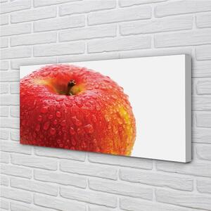 Obraz canvas Kvapôčky vody na jablko 100x50 cm