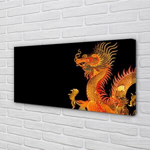 Obraz canvas Japonský zlatý drak 100x50 cm