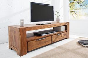 Estila Štýlový masívny TV stolík Makassar natur 135cm
