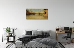 Obraz na plátne Italy River Mosty budovy 100x50 cm