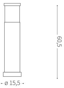 Ideal Lux - Vonkajšia lampa TRONCO 1xE27/42W/230V 60 cm IP65 antracit