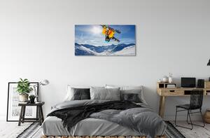 Obraz canvas Man mountain board 100x50 cm
