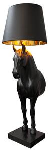 Estila Extravagantná štýlová stojaca lampa Black Beauty čierna 130cm