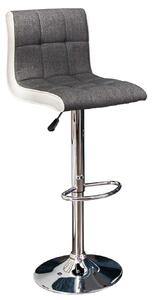 Estila Dizajnová barová stolička Modena 90-115cm šedo-biela