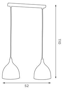 Luster na lanku NOAK 2xE27/15W/230V biela
