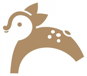 Koloušek - Dětské samolepky na zeď lesní zvířátka béžová