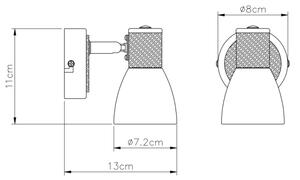 Globo 54352-1 - Bodové svietidlo GYLFI 1xE14/40W/230V