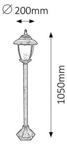 Rabalux 8480 - Vonkajšia lampa MADRID 1xE27/60W/230V