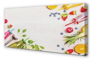 Obraz canvas Koktaily fliaš slamky špenát 100x50 cm