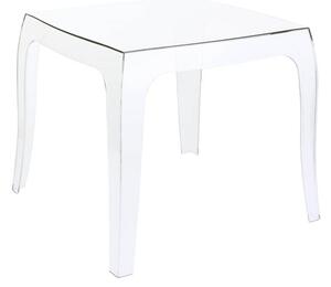 Stôl Queen ~ v43 x 50 x 50 cm - Transparentná