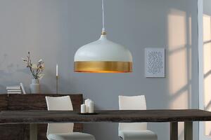 Estila Dizajnová závesná lampa Modern Chic II bielo-zlatá