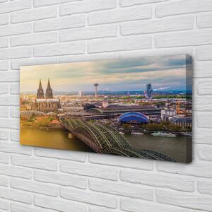 Obraz na plátne Nemecko panorama riečny mosty 100x50 cm