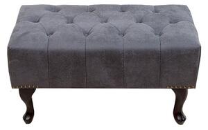 Estila Luxusná taburetka Chesterfield Antik Look šedá