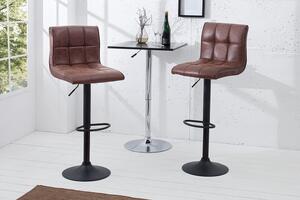 Estila Dizajnová barová stolička Modena 95-115cm vintage brown