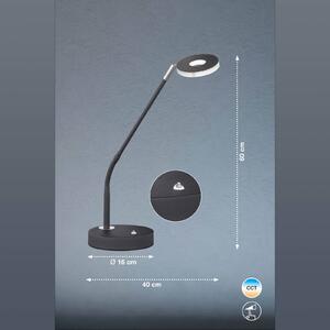 Stolná LED lampa Dent stmievateľná CCT 6 W, čierna