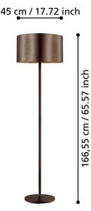 Eglo 39358 - Stojacia lampa SAGANTO 1 1xE27/60W/230V medená