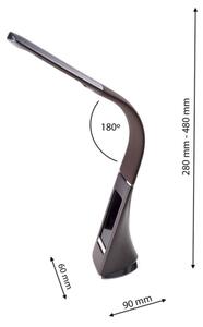 LED Stmievateľná stolná lampa s displejom GALA LED/6W/230V hnedá