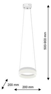 LED Luster na lanku RING LED/12W/230V