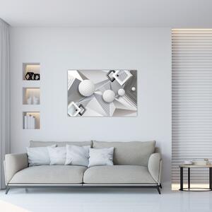 Geometrický abstraktný obraz (90x60 cm)