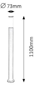 Rabalux 8148 - Vonkajšia lampa BLACK TORCH 1xE27/25W/230V IP44
