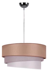 Duolla - Luster na lanku TRIO 1xE27/40W/230V pr. 45 cm hnedá/šedá/strieborná