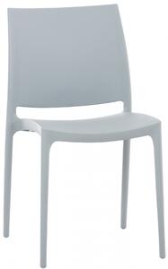 Plastová stolička May - Svetlo sivá