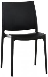 Plastová stolička May - Čierna