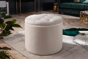 Estila Zámocká luxusná béžová taburetka Modern Barock s úložným priestorom 50cm