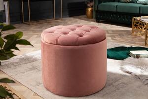 Estila Zámocká dizajnová staroružová taburetka Modern Barock s úložným priestorom 50cm