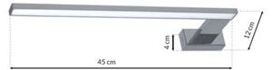 LED Kúpeľňové nástenné svietidlo SHINE LED/11W/230V 45 cm IP44 lesklý chróm