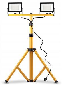 Pronett RJ4930 Stavebný LED reflektor so statívom 2x 50W, 120 cm