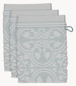 Uteráky na umývanie zo žakárového bavlneného froté Tile de Pip, 3 ks