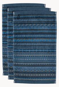 Uteráky pre hostí z velúru a bavlneného froté Geometric Print, 3 ks