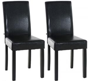 Jedálenská stolička Inn (SET 2 ks) ~ nohy čierne - Hnedá