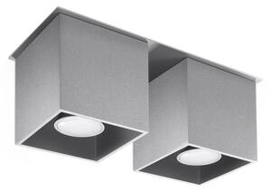 Sollux SL.0064 - Bodové svietidlo QUAD 2 2xGU10/40W/230V šedá
