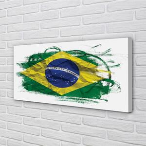 Obraz canvas vlajka Brazílie 100x50 cm
