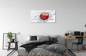 Obraz canvas Červené jablko vo vode 100x50 cm