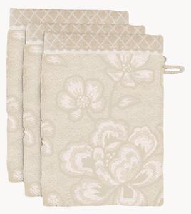 Uteráky na umývanie z bavlneného froté Jasmin Jacquard, 3 ks