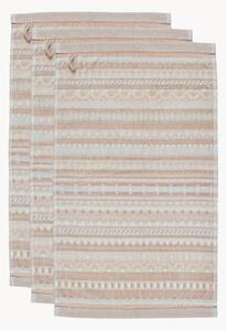 Uteráky pre hostí z velúru a bavlneného froté Geometric Print, 3 ks