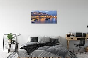 Obraz canvas Mesto nočná mora loď 100x50 cm