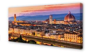 Obraz na plátne Italy Panorama noc katedrála 100x50 cm