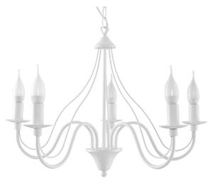 Luster na reťazi MINERWA 5 5xE14/40W/230V biela