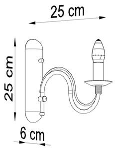 Nástenné svietidlo MINERWA 1xE14/40W/230V čierna