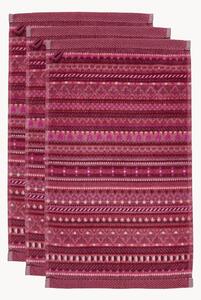 Uteráky pre hostí z velúru a bavlneného froté Geometric Print, 3 ks