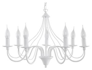 Luster na reťazi MINERWA 7 7xE14/40W/230V biela