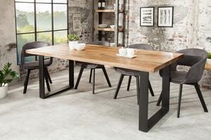 Estila Štýlový industriálny jedálenský stôl z masívu Steele Craft 160cm mango
