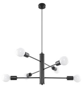 Luster na lanku DUOMO 6 6xE27/60W/230V čierna