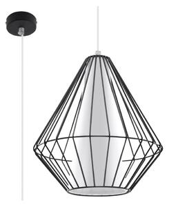 Luster na lanku DEMI 1xE27/60W/230V čierna/biela