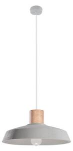 Sollux SL.0282 - Luster na lanku AFRA 1xE27/60W/230V šedá/prírodné drevo