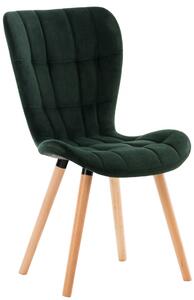 Stolička Elda ~ zamat, drevené nohy natura - Zelená